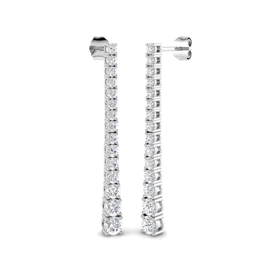 XYE2634 — Earrings - 9k White Gold
