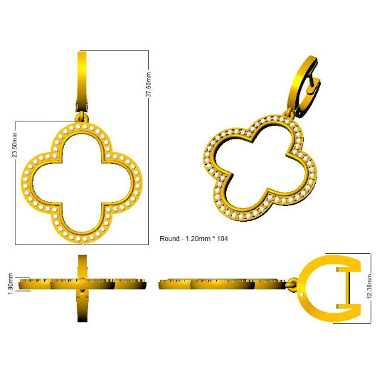 XYE2704 — Earrings - 9k Yellow Gold detail