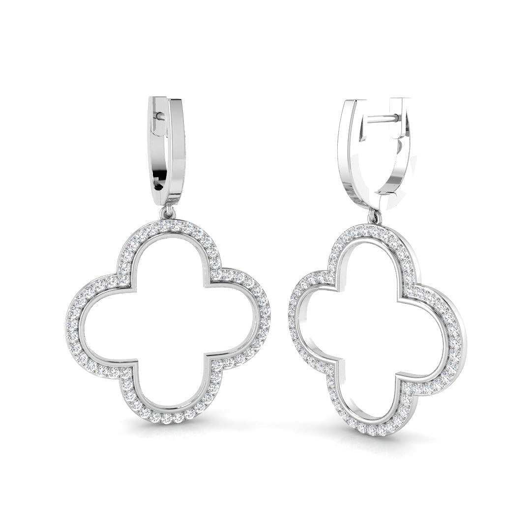 XYE2704 — Earrings - 9k White Gold