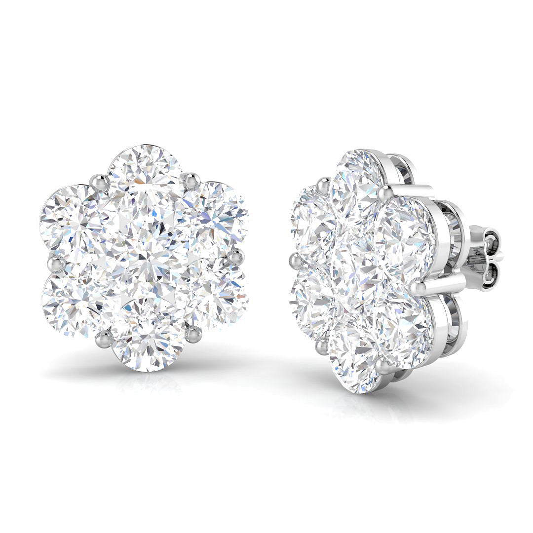 XYE2738 — Earrings - 9k White Gold