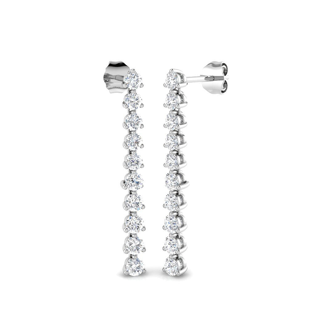 XYE2776 — Earrings - 9k White Gold