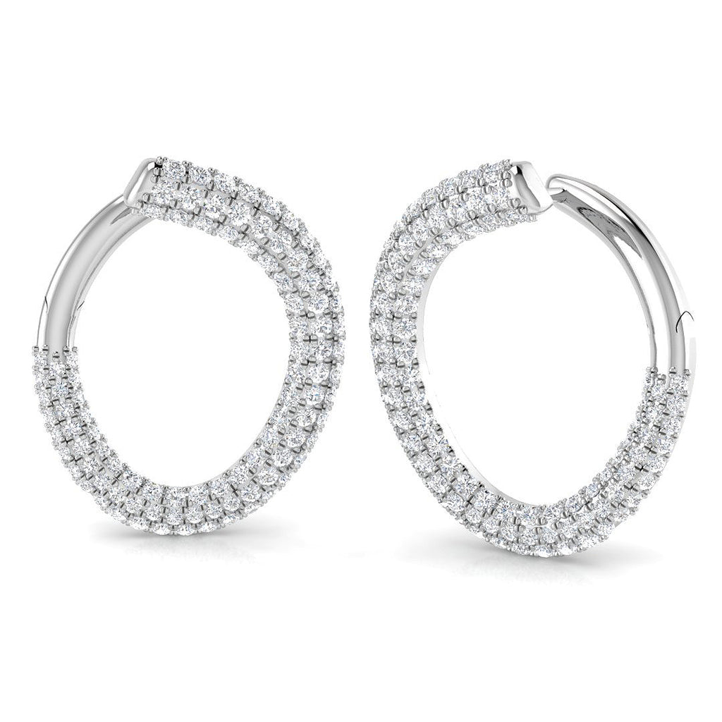 XYE2780 — Earrings - 9k White Gold