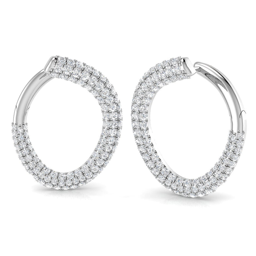 XYE2780 — Earrings - 9k White Gold