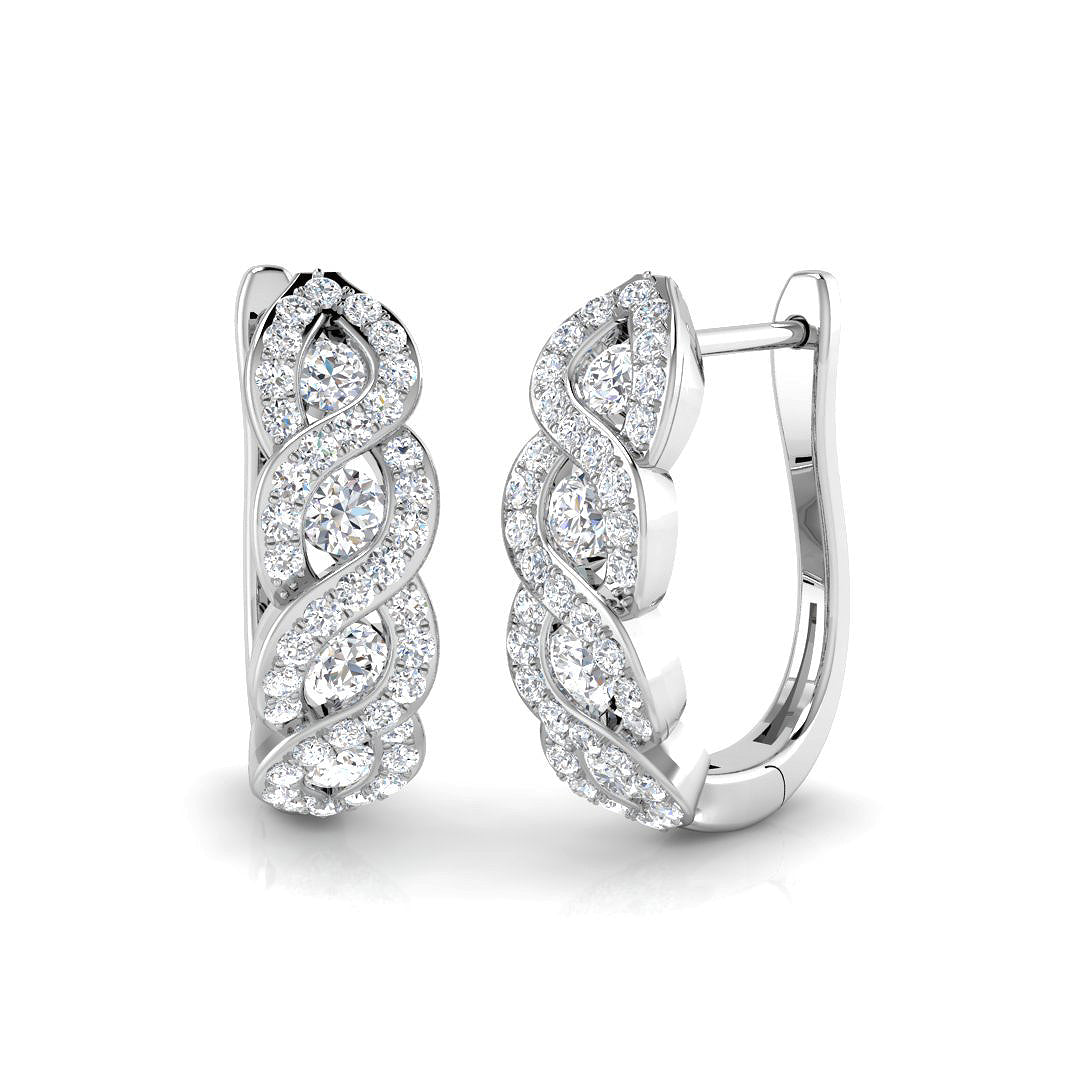 XYE2866 — Earrings - 9k White Gold