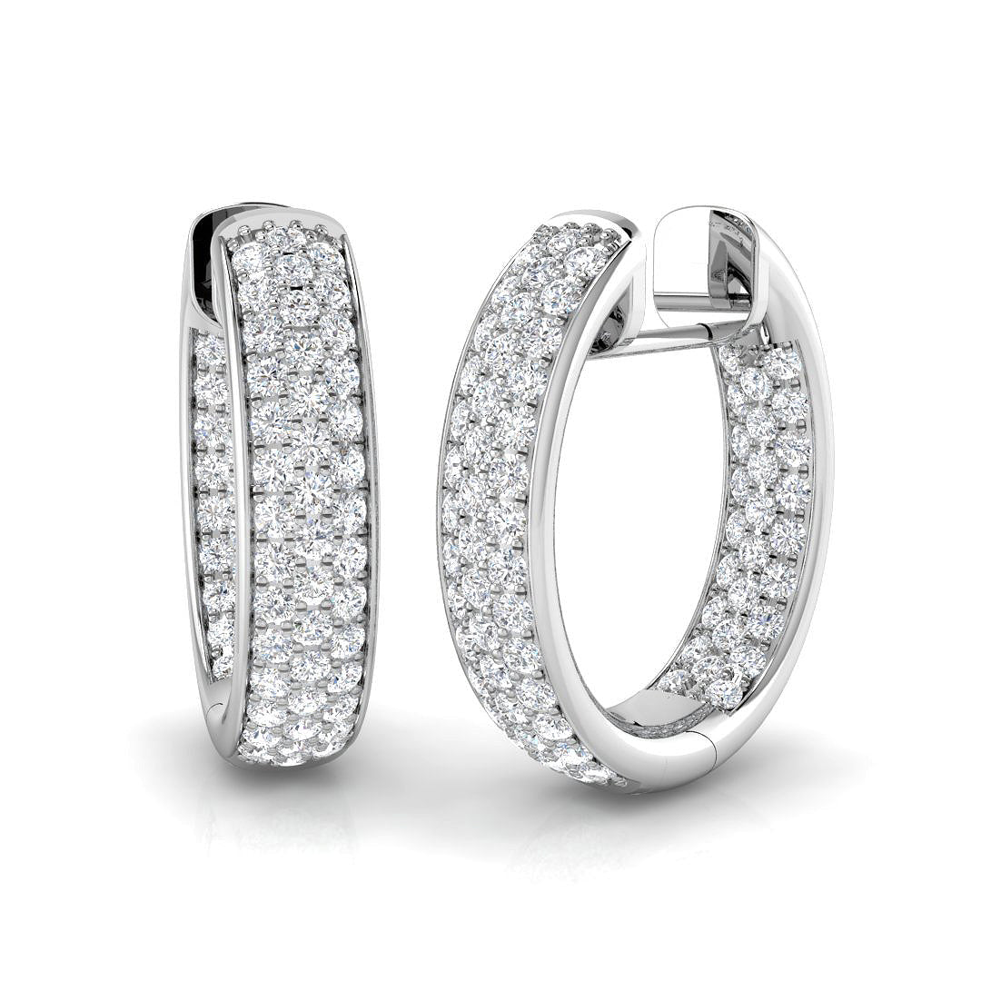 XYE2938 — Earrings - 9k White Gold