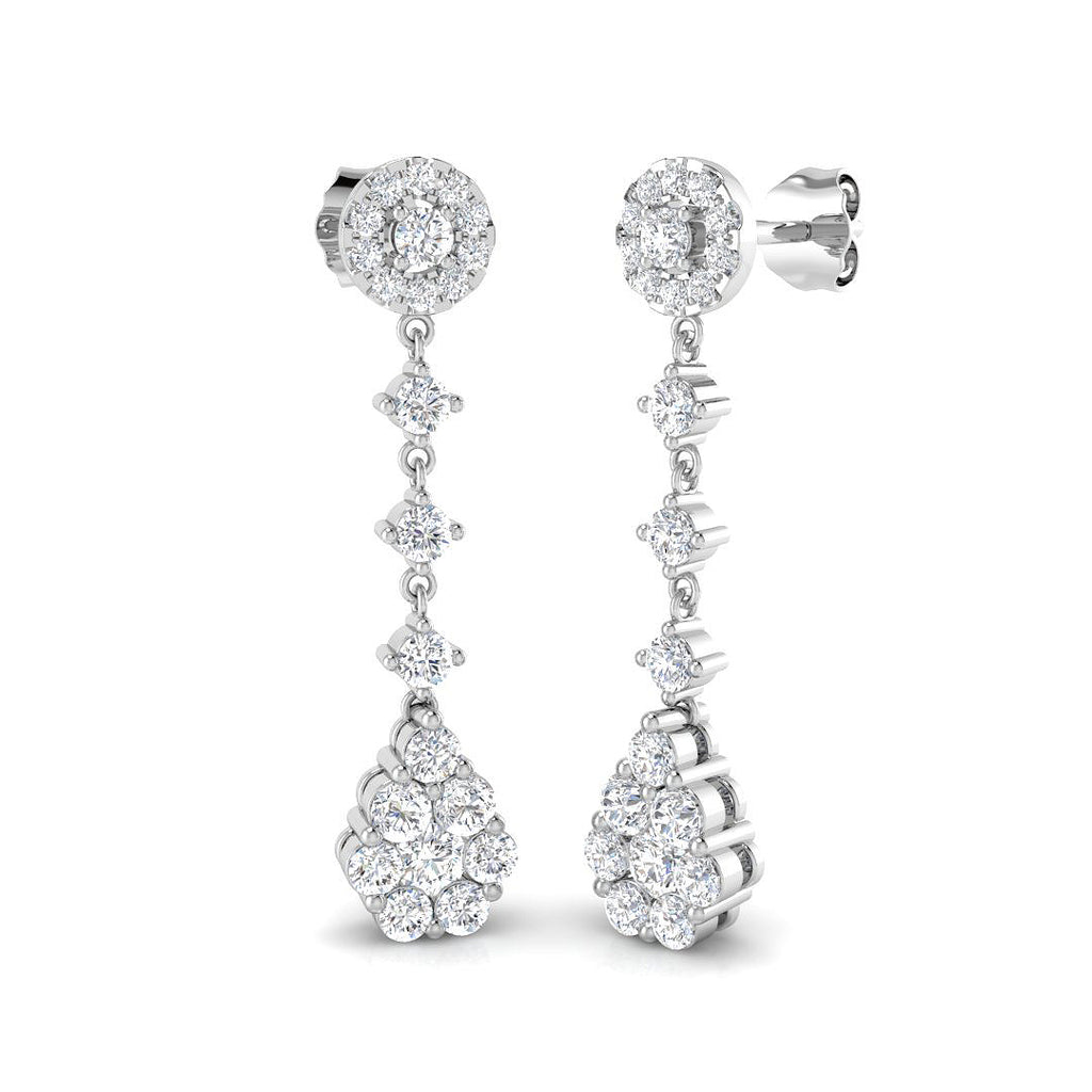 XYE3139 — Earrings - 9k White Gold
