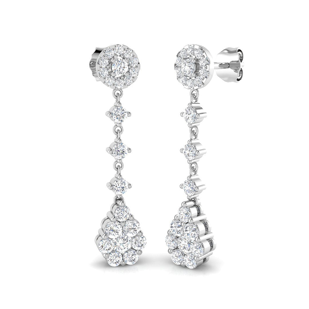 XYE3139 — Earrings - 9k White Gold