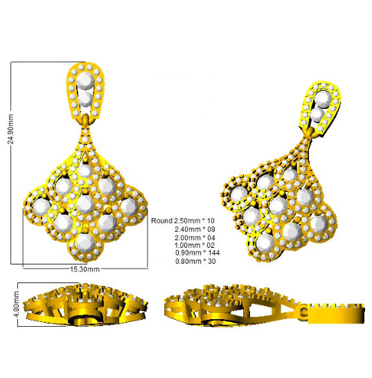 XYE3195 — Earrings - 9k Yellow Gold detail