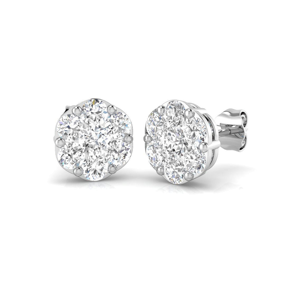 XYE3273 — Earrings - 9k White Gold