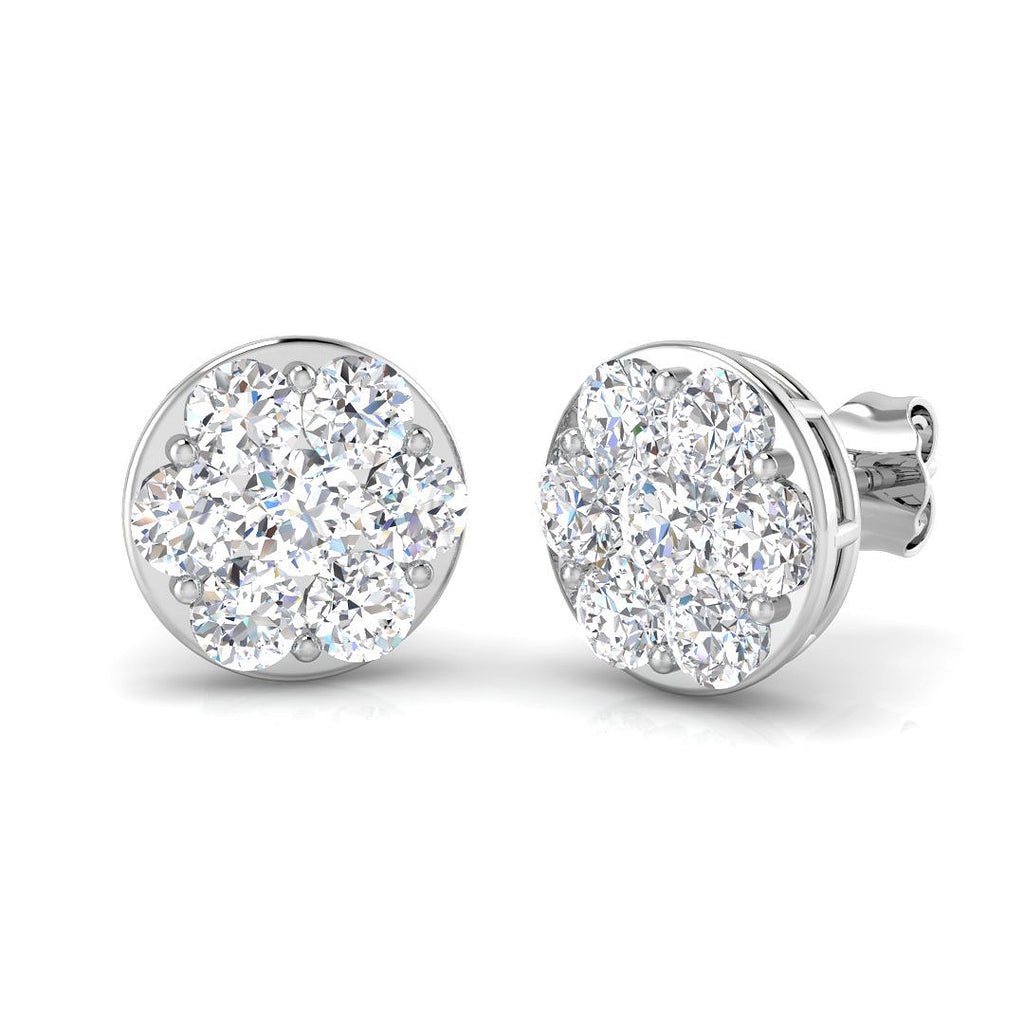 XYE3281 — Earrings - 9k White Gold