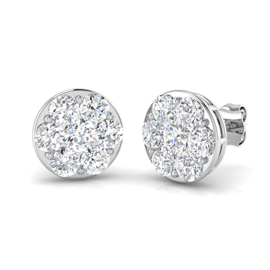 XYE3281 — Earrings - 9k White Gold