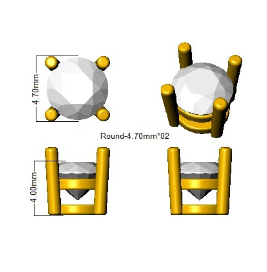 XYE3347 — Earrings - 18k Yellow Gold detail