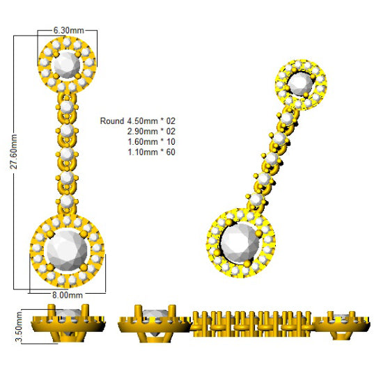 SE5535 — Earrings - 9k Yellow Gold detail