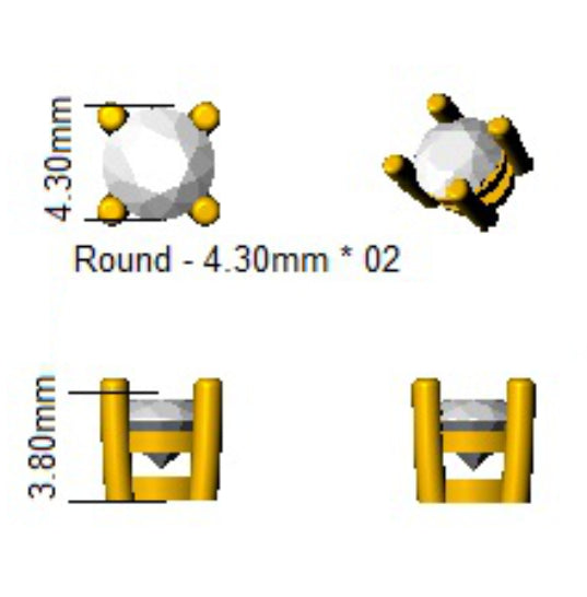 XYE3361 — Earrings - 9k Yellow Gold detail