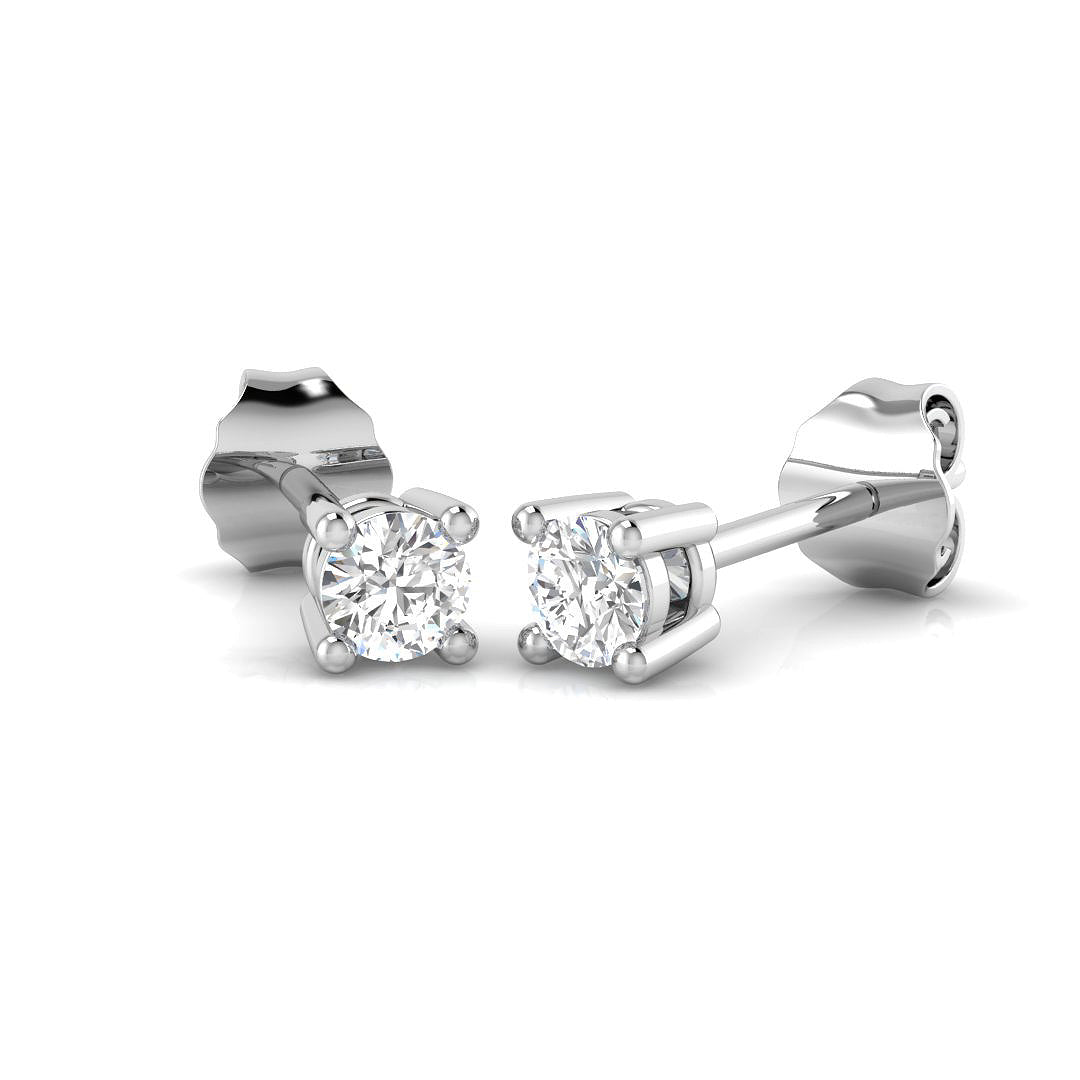 XYE3380 — Earrings - 9k White Gold