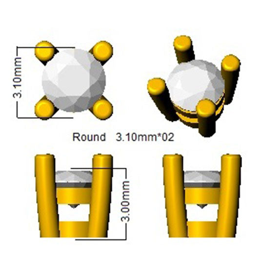 XYE3380 — Earrings - 9k Yellow Gold detail