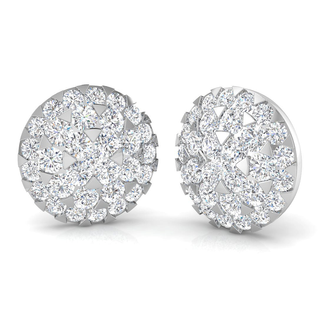 XYE3535 — Earrings - 9k White Gold