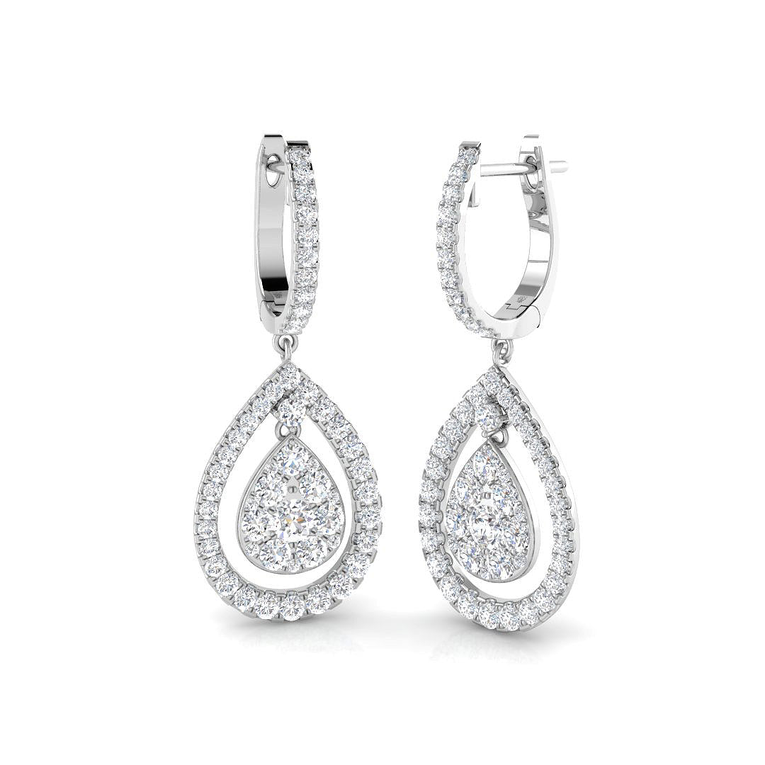 XYE3612 — Earrings - 9k White Gold