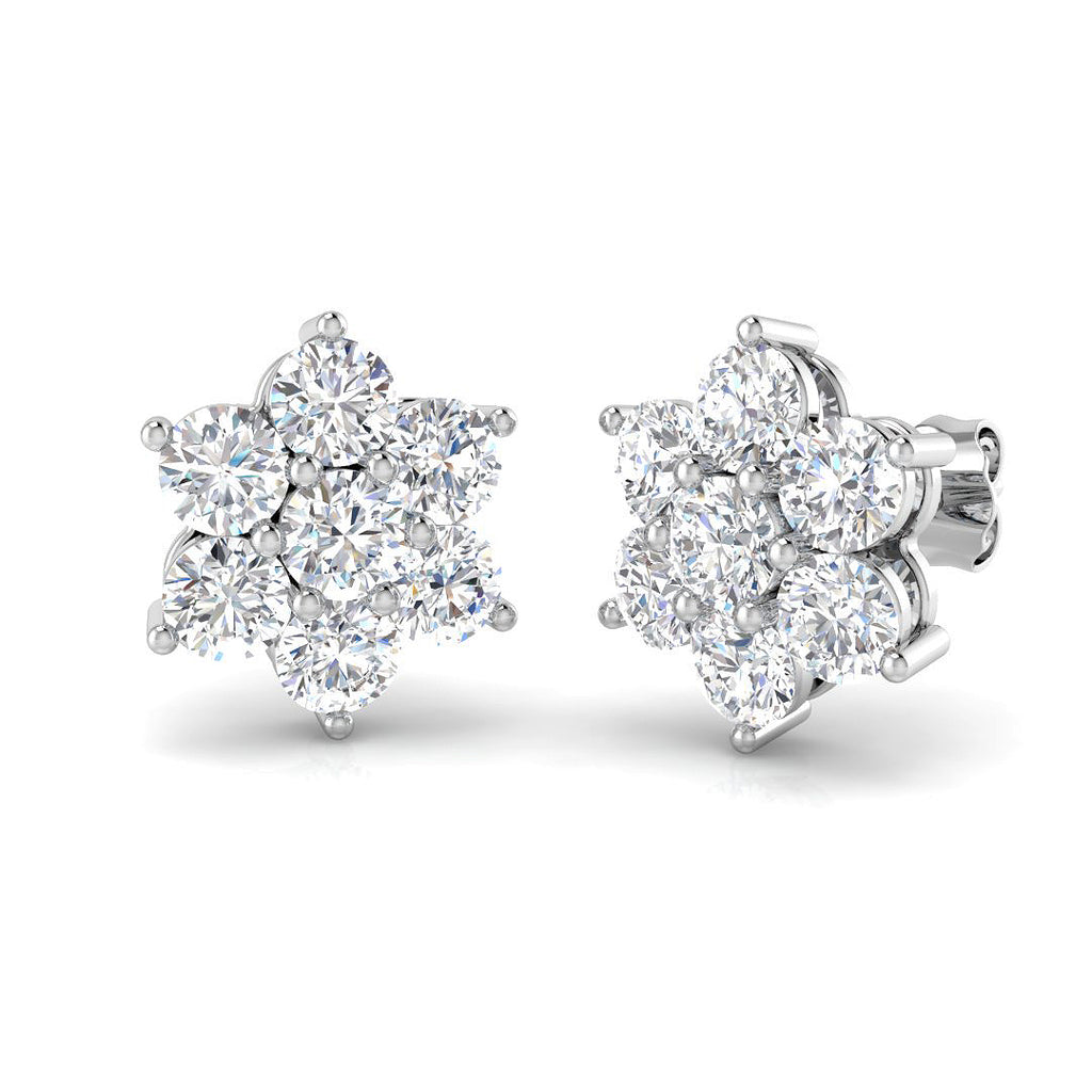 XYE3681 — Earrings - 9k White Gold