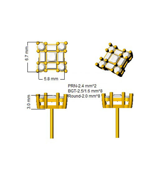 XYE8115 — Earrings - 9k Yellow Gold detail