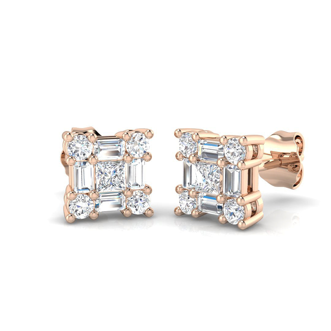 XYE8115 — Earrings - 9k Rose Gold