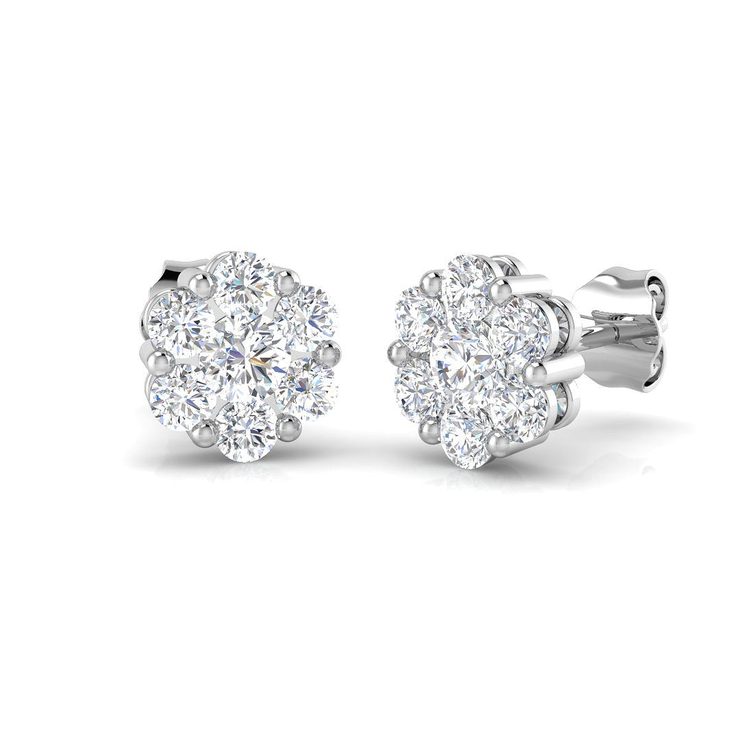 XYE8179 — Earrings - 9k White Gold