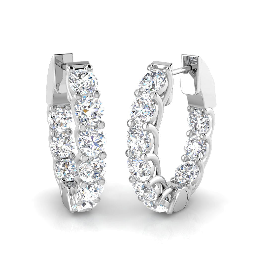 XYE8282 — Earrings - 9k White Gold