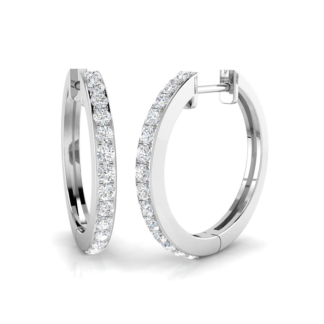 XYE8339 — Earrings - 9k White Gold