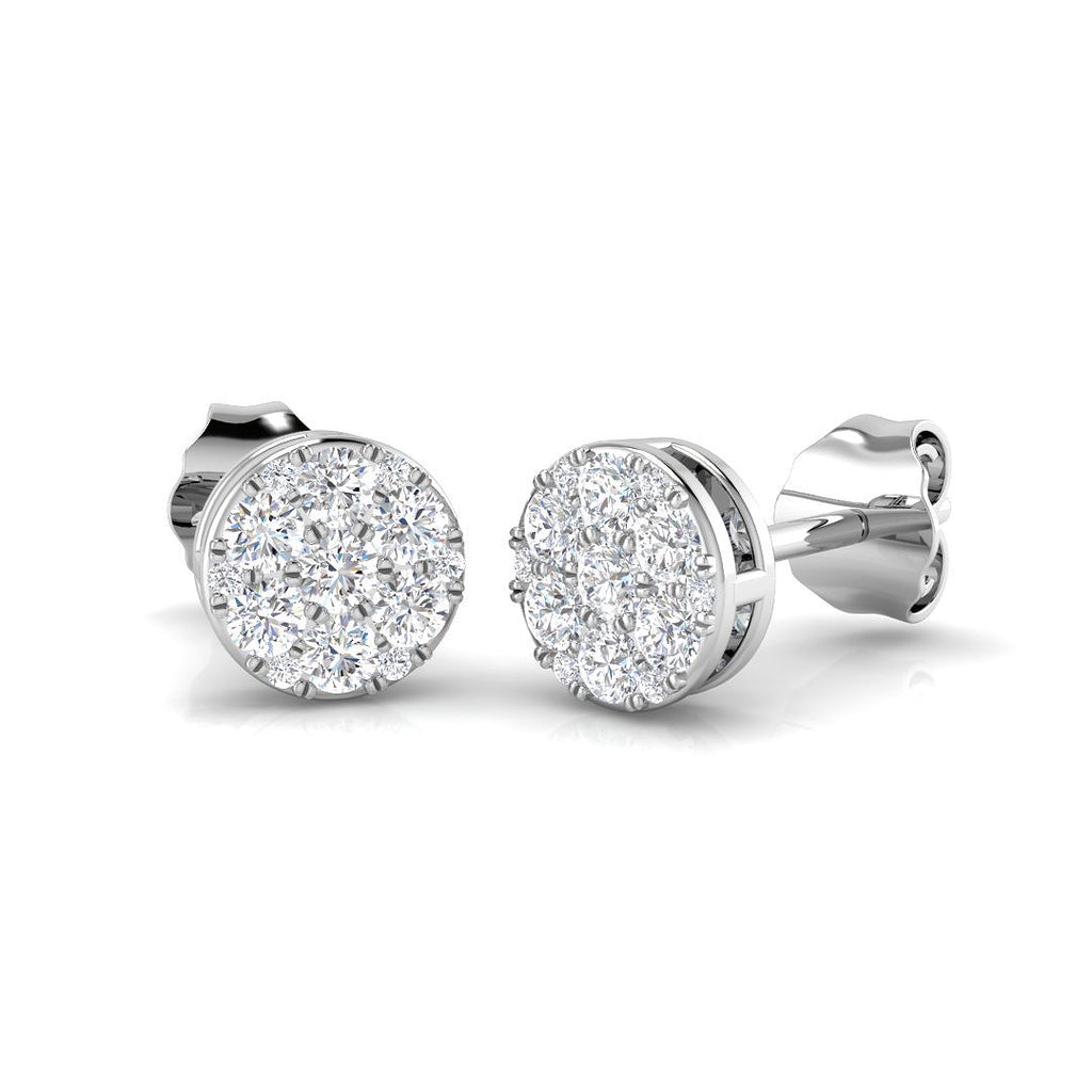 XYE8340 — Earrings - 9k White Gold
