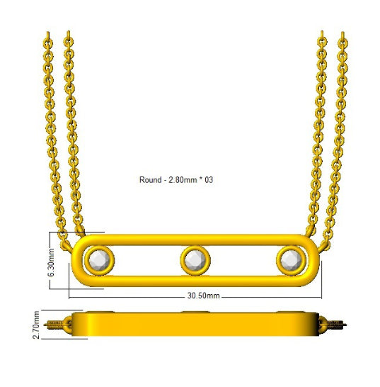 XYN1000 — Necklace - 9k Yellow Gold detail