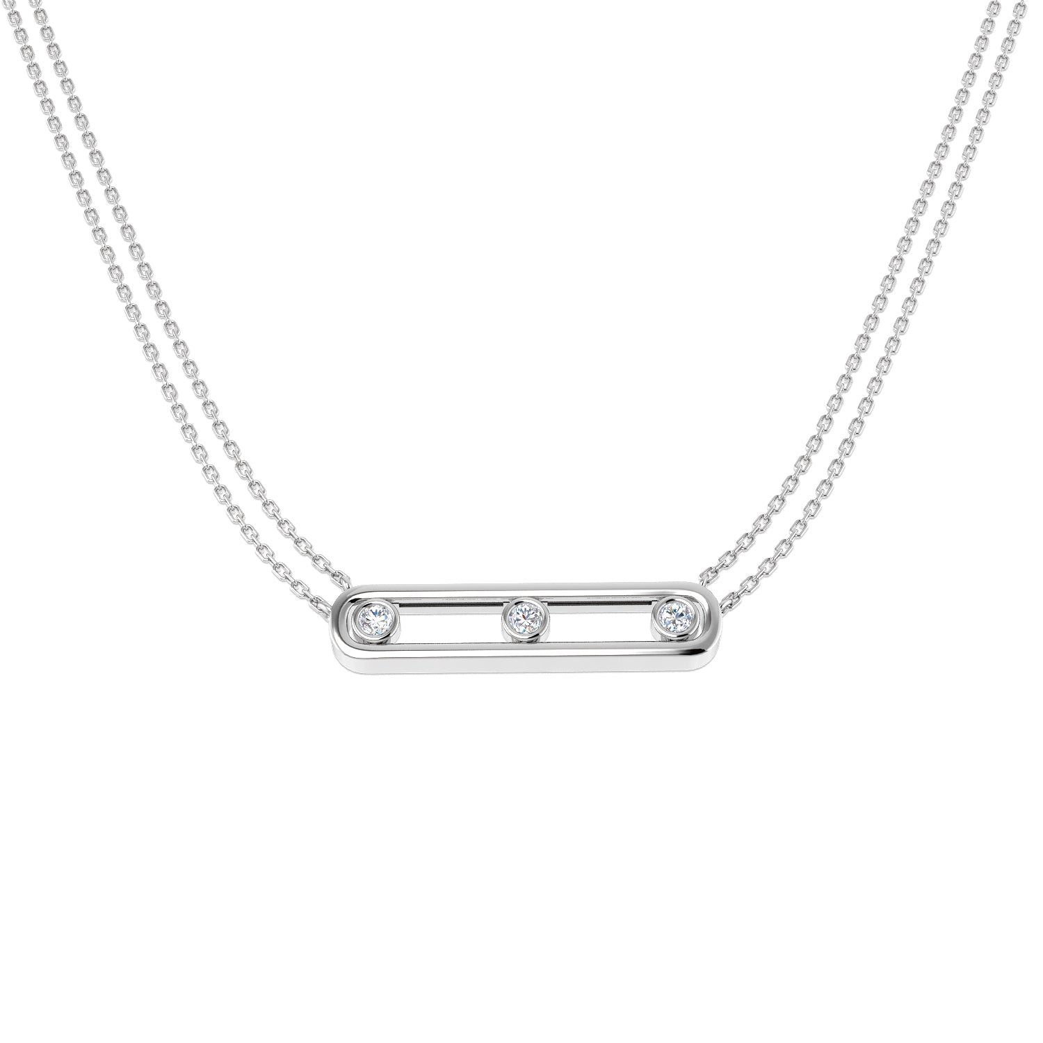 XYN1000 — Necklace - 9k White Gold