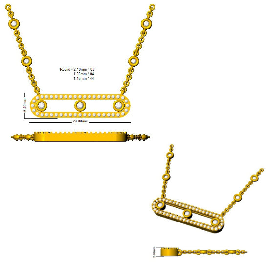 XYN1005 — Necklace - 9k Yellow Gold detail