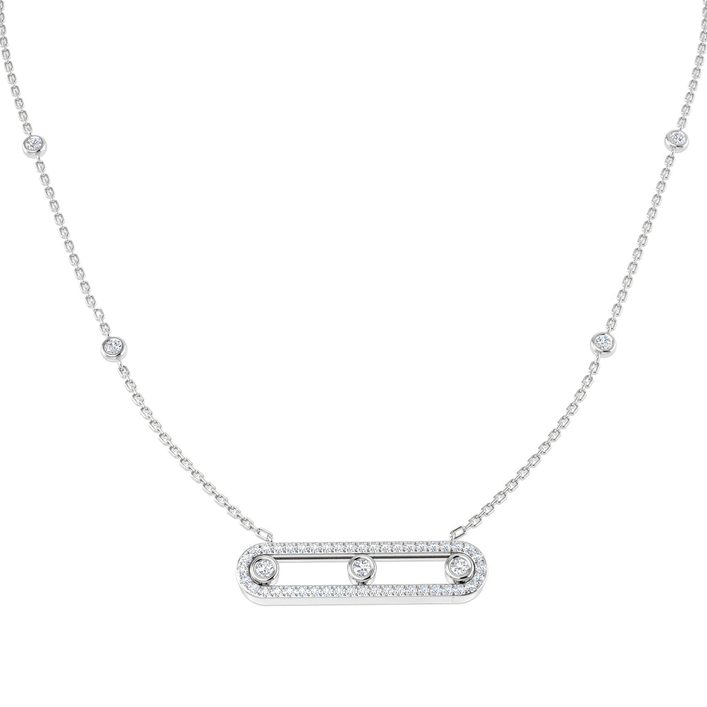 XYN1005 — Necklace - 9k White Gold
