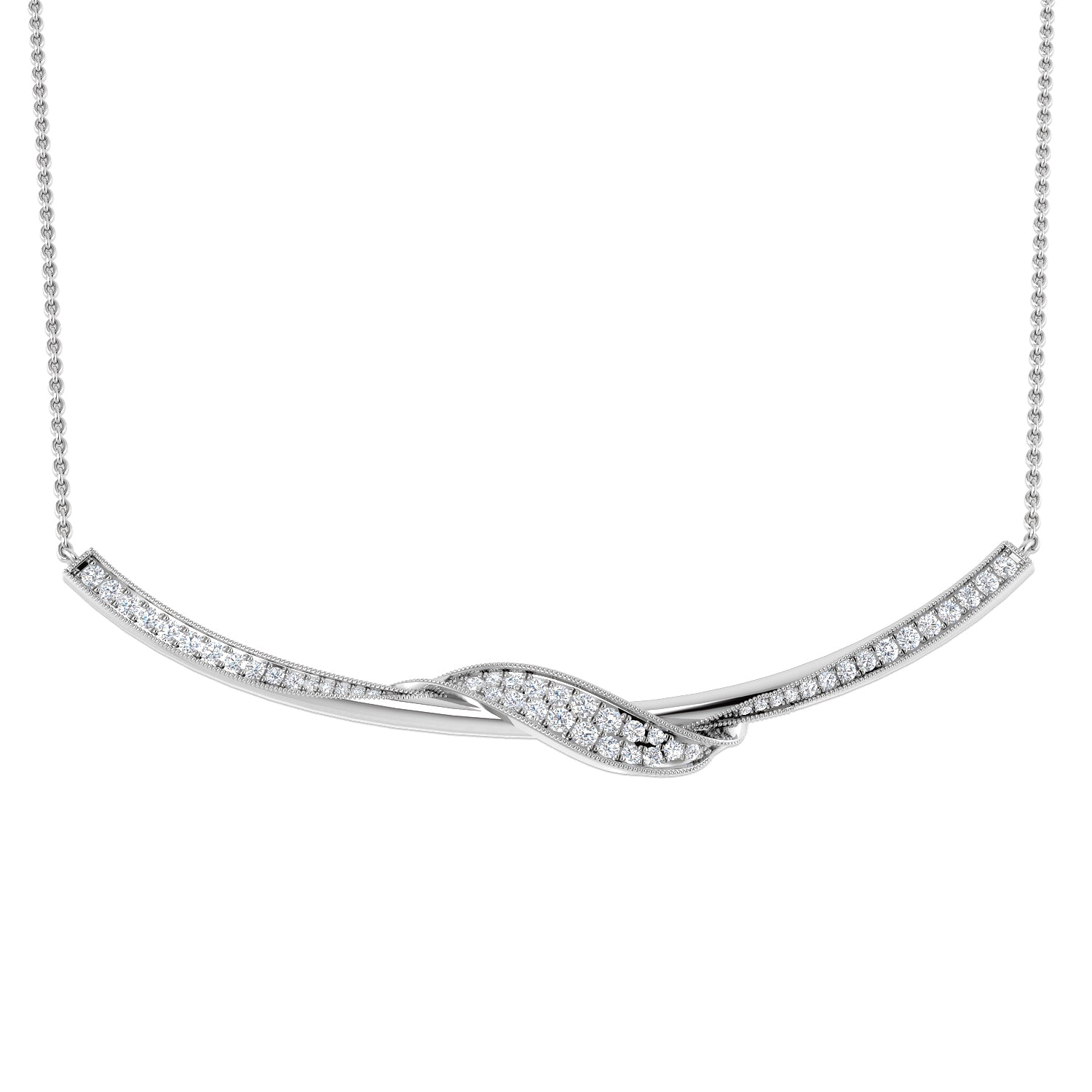 XYN1213 — Necklace - 9k White Gold