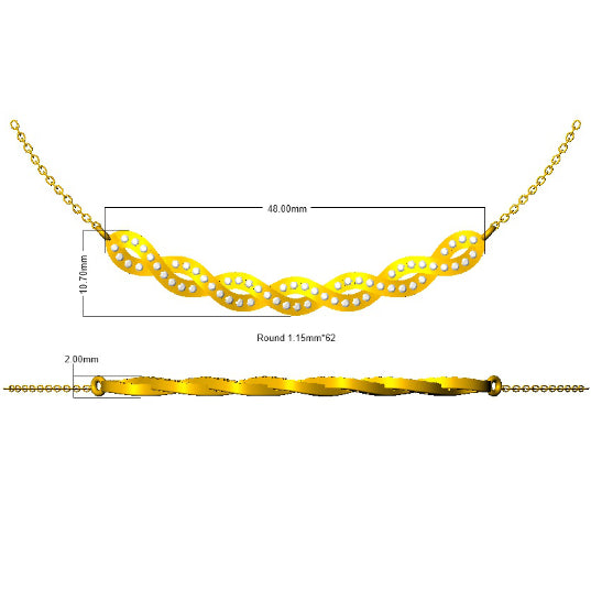 XYN1220 — Necklace - 9k Yellow Gold detail