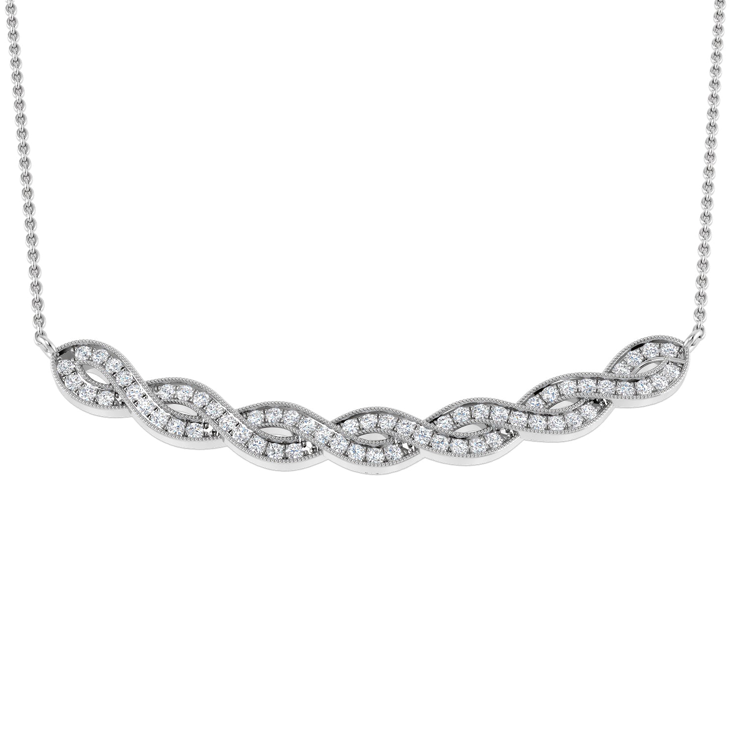 XYN1220 — Necklace - 9k White Gold