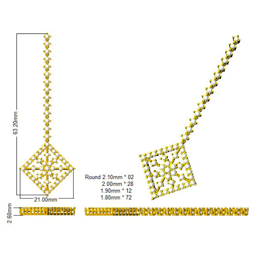 XYP1686E — Earring - 18 KT White Gold detail