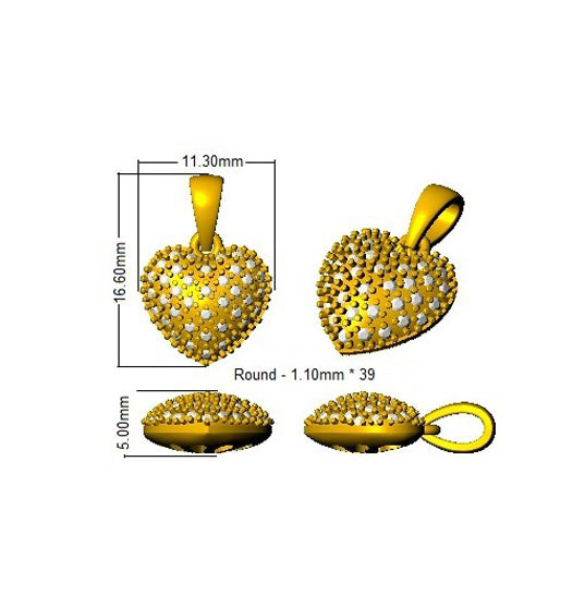 XYP2943 — Pendant - 9k Yellow Gold detail