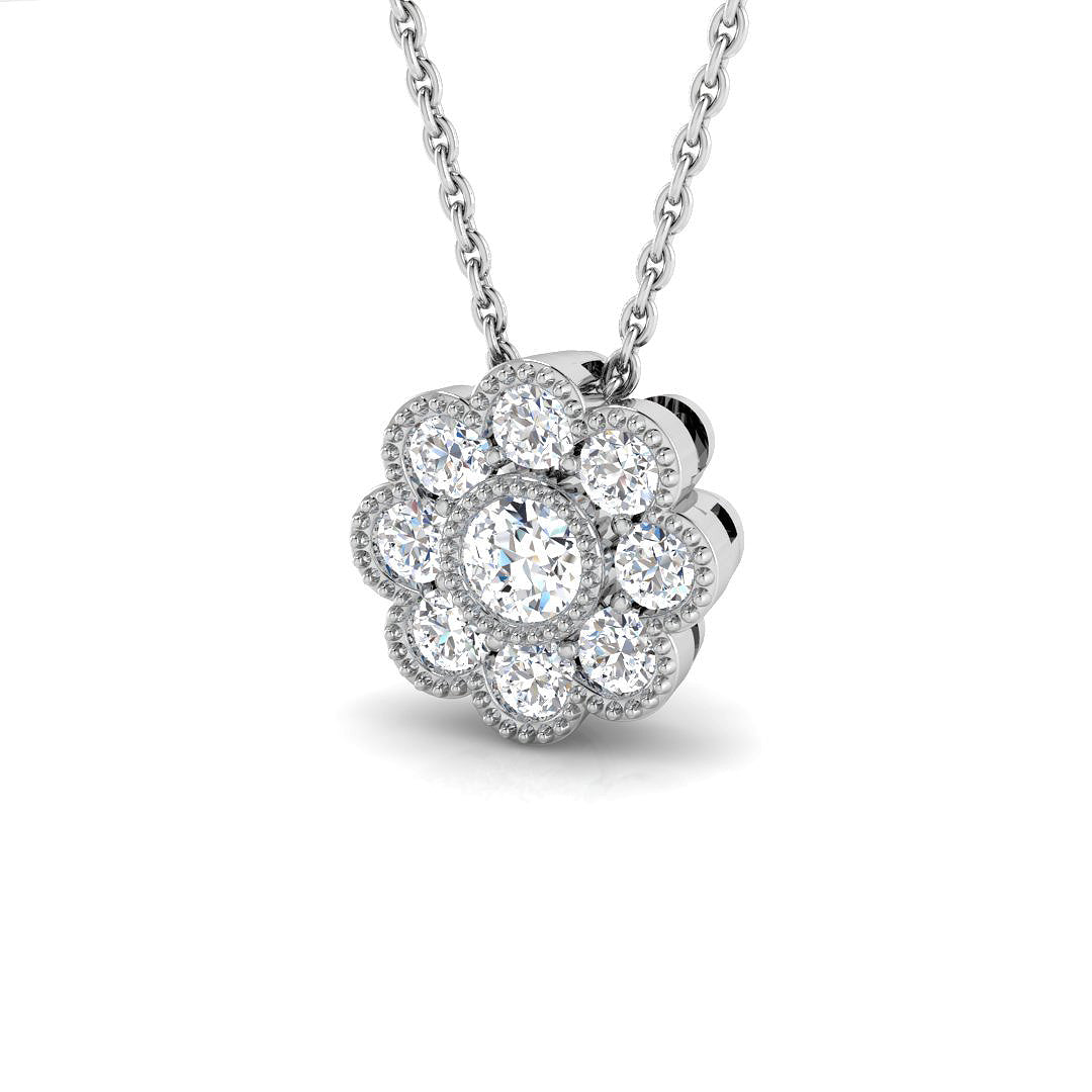 XYP3710A — Pendant - 9k White Gold