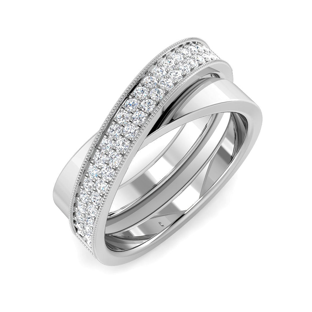 XYR10091 — Ring - 9k White Gold