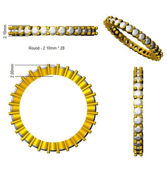 XYR10172 — Ring - 9k Yellow Gold detail
