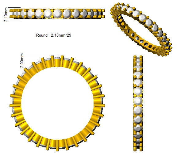 XYR10172 — Ring - 9k Yellow Gold detail