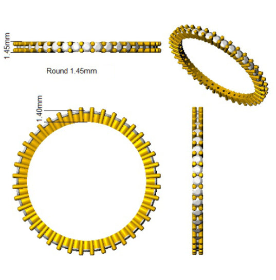XYR10173 — Ring - 9k Yellow Gold detail