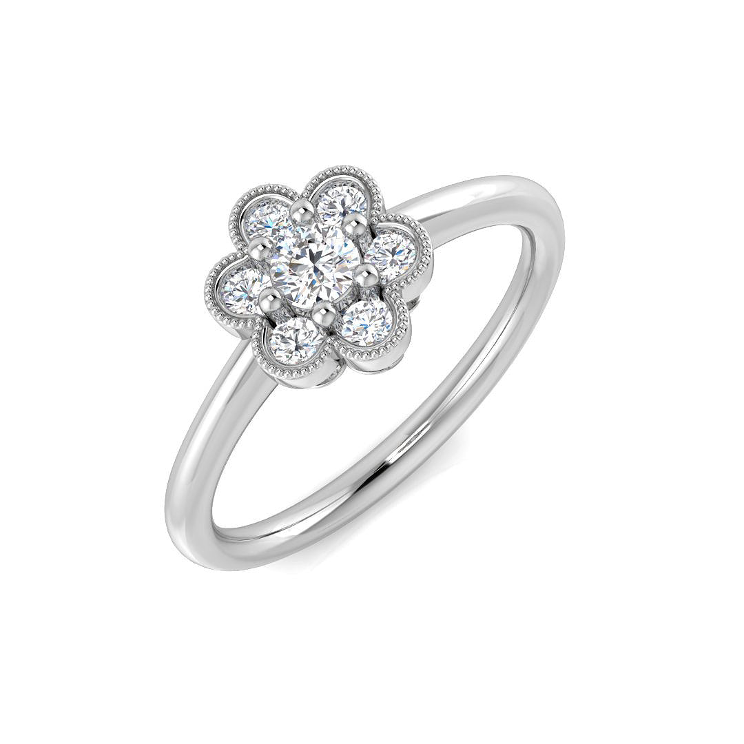 XYR10475 — Ring - 9k White Gold