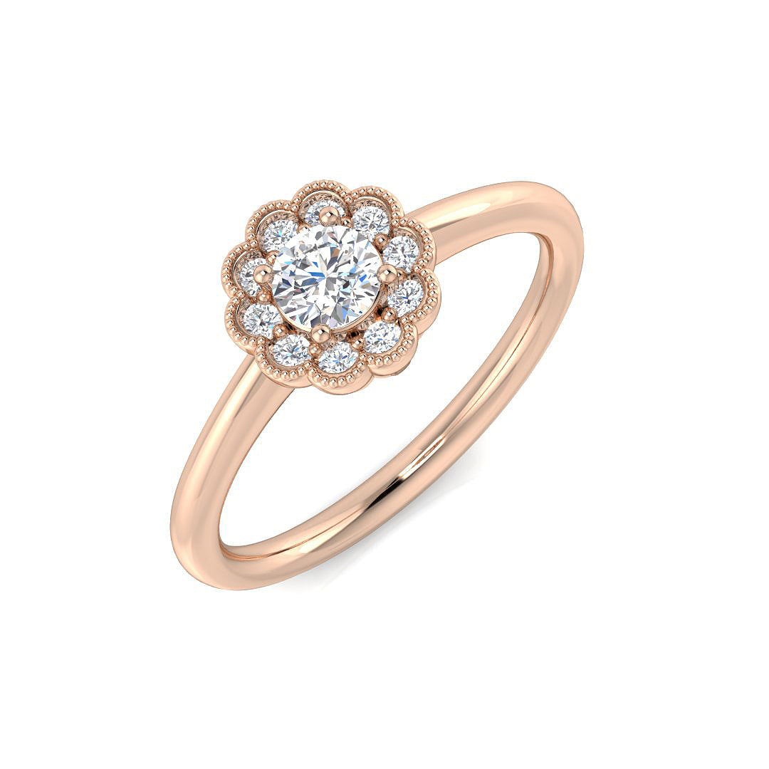 XYR10483 — Ring - 9k Rose Gold