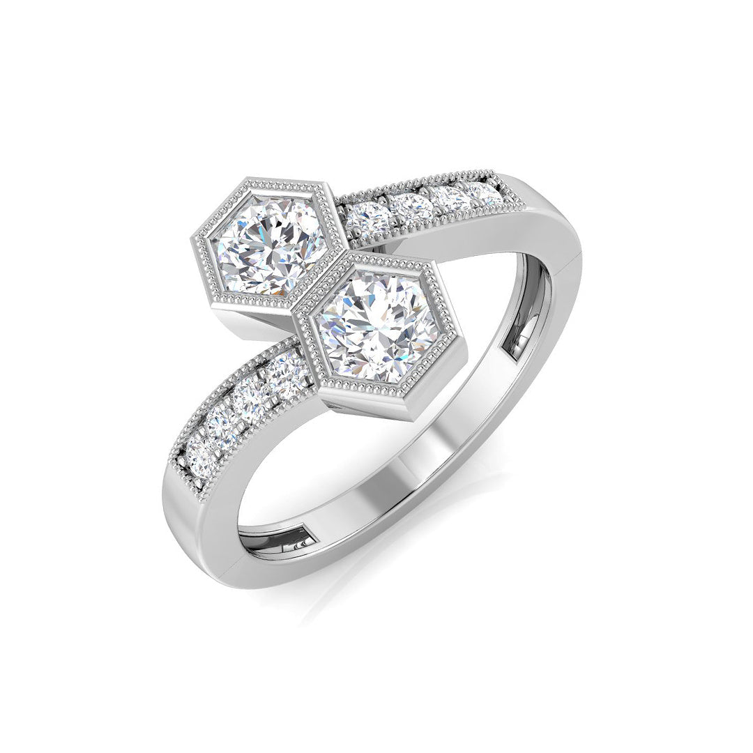 XYR10487 — Ring - 9k White Gold