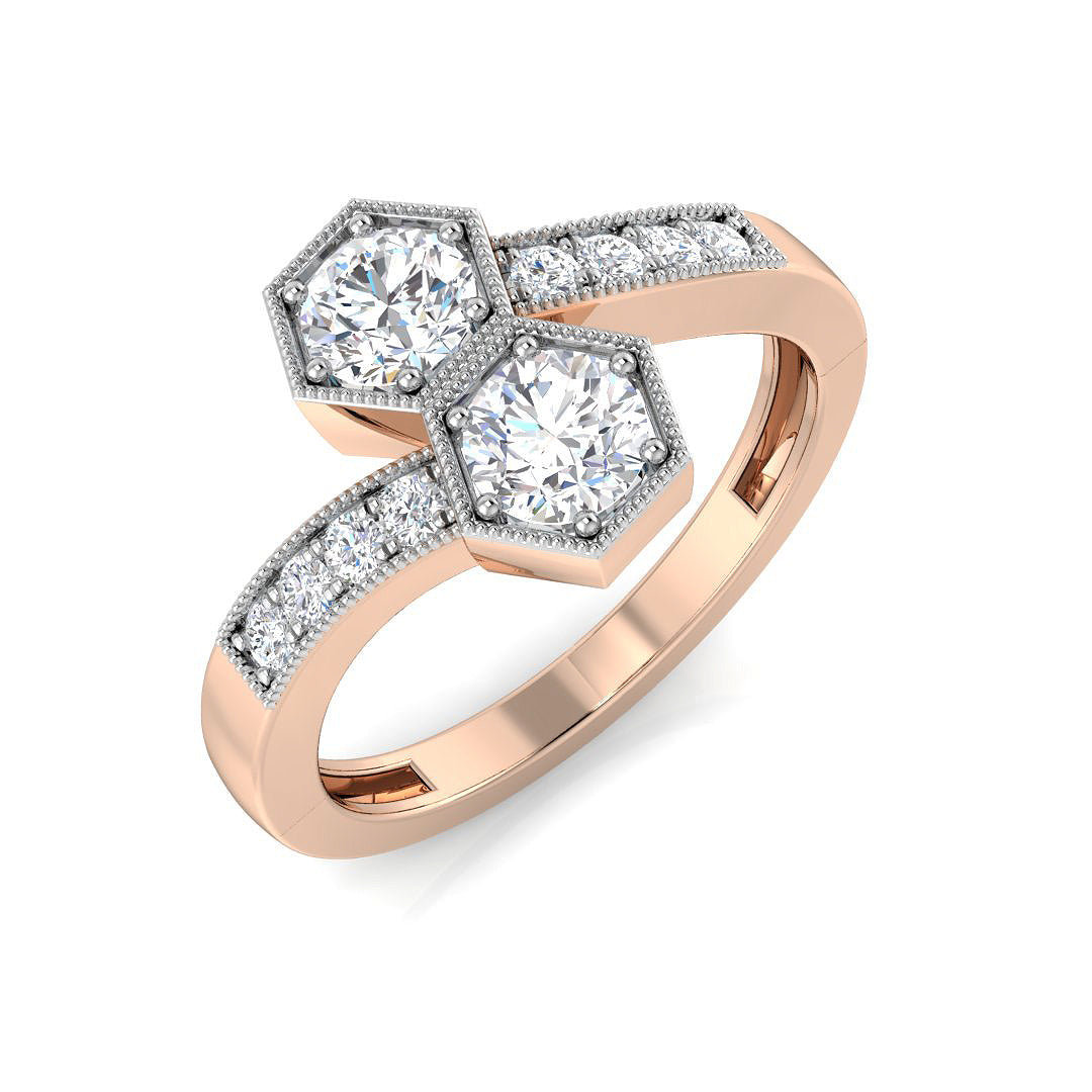 XYR10487 — Ring - 9k Rose Gold