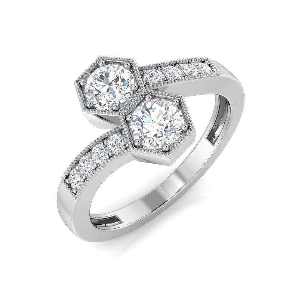 XYR10487 — Ring - 9k White Gold