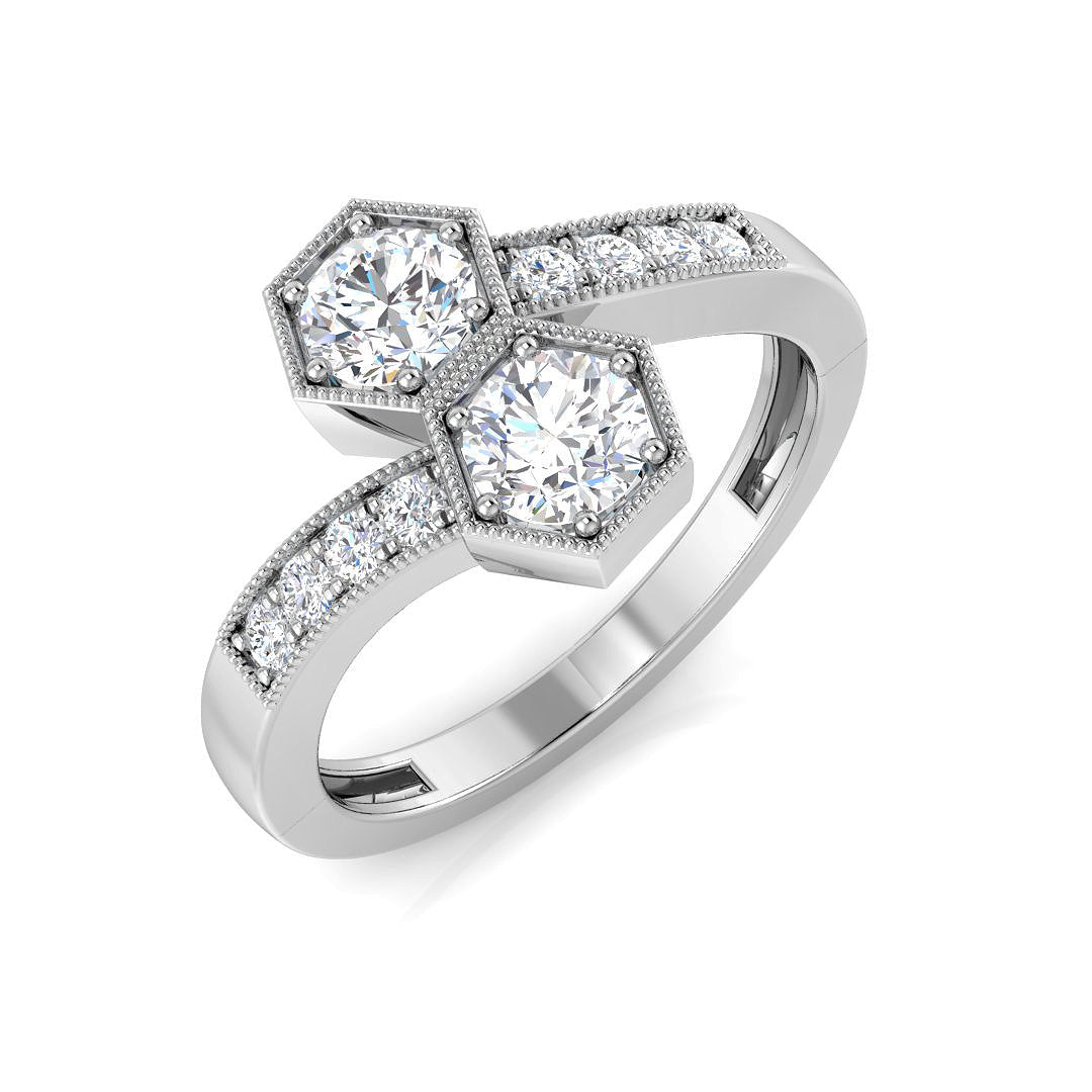 XYR10487 — Ring - 9k White Gold