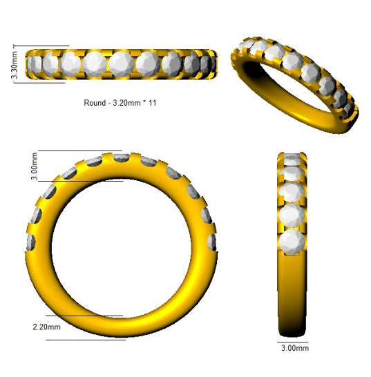 XYR11331 — Ring - 9k Yellow Gold detail